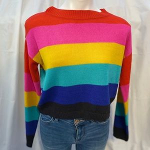 Arizona Jean Co. Rainbow Striped Sweater